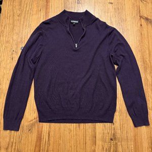 Men's Express High Collar Sweater - Purple/Plum (Medium)